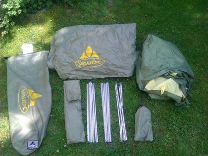 Schnäppchen - Vaude 3 Mann Zelt, unbenutzt 160 € für Motorrad, Garten, Kinder...