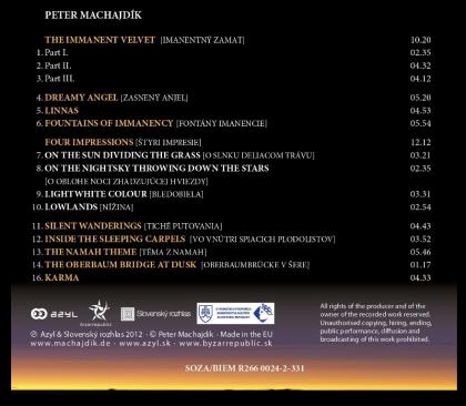 THE IMMANENT VELVET - neue CD des Komponisten Peter Machajdik