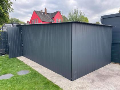 Blechgarage 3x6,5m Metallgarage Fertiggarage Werkzeugschuppen Günstige Preise 