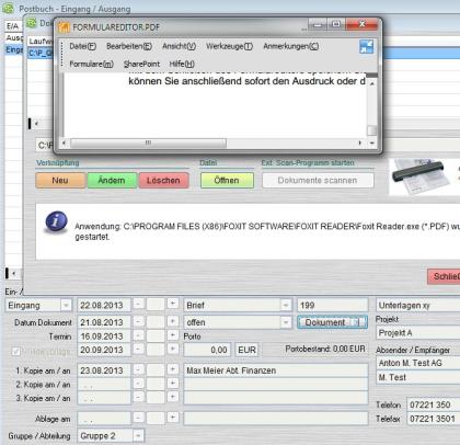 Postbuch für Windows