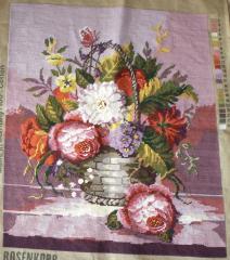 Gobelinbild Rosenkorb