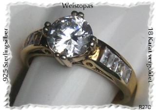 Edelsteinschmuck, edler Weistopasring