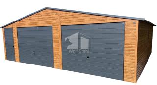  Blechgarage 8x7m Metallgarage Fertiggarage Stahlgarage Doppelgarage Anthrazit L