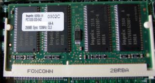 2x128MB Pc133 Laptopspeicher