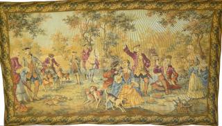 Gobelin antik Jagdbildteppich 115x69 (G029)