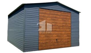 Blechgarage 5x5m Metallgarage Fertiggarage Werkzeugschuppen Transport + Aufbau g