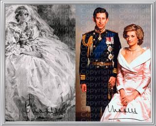 Prinzessin Diana Kunstwerk. Signiert von Prinz Charles. NEU. Kunstdruck. Rarität