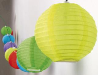Solar Lichterkette Lampions, 10 Lampions mit 7, 5 cm Durchmesser