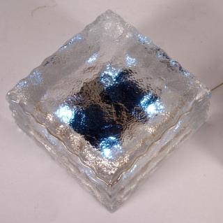 Solar Glasleuchtstein, 9, 5x9, 5x9, 5, 4 weiße LEDs