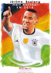 Original Aquarell-Gemälde zur EM 2021 
