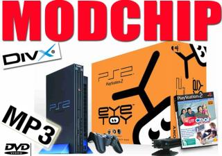 Playstation 2 mit Umbau / Modchip + Eyetoy + Orig. Spiele und MEGA ZUBEHEÖR !!!!