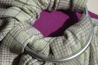 SOMMERLEICHT KARO Pastell Baby Ring Sling Tragetuch Carrier 160-250x70cm nachMAß