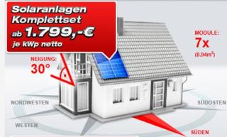 Solaranlagen Dach/Terrasse/Carport bis- 50% Rabatt