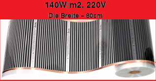 Elektro-Folienheizung für Laminat, Parkett, Fliesen (Heizmatt) - 13,50 EUR/m2