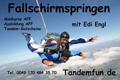 Fallschirmspringen bei Regensburg und Straubing, Bayerischer Wald- Viechtach-Bog