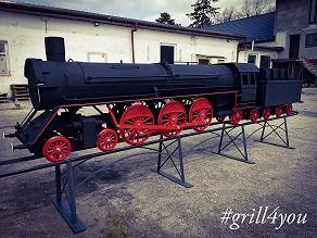 Gartengrill Lokomotive MOBIL #grill4you #holzkohle #bbq