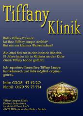 Tiffany Lampenreparatur- Glaskunst Nrw- Werkstatt in Leipzig