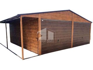 Blechgarage 6x6m Metallgarage Fertiggarage Stahlgarage Doppelgarage Schwingtor H