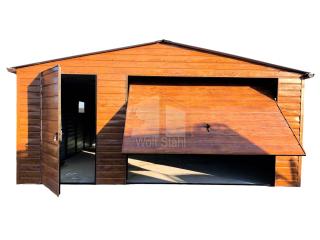  Blechgarage 5,5x6m Garage mit Satteldach Fertiggarage Holzoptik Günstige Preise